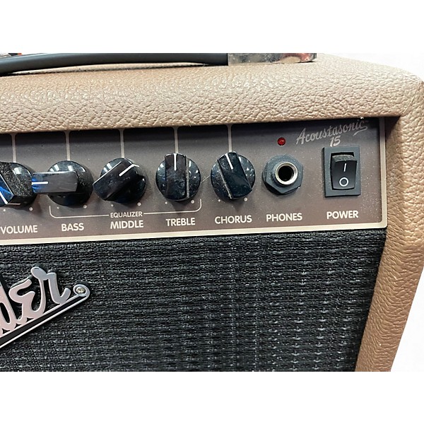 Used Fender Acoustasonic 15 Acoustic Guitar Combo Amp