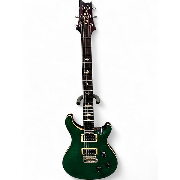 Used PRS Custom 24 10 Top Emerald Green Solid Body Electric Guitar