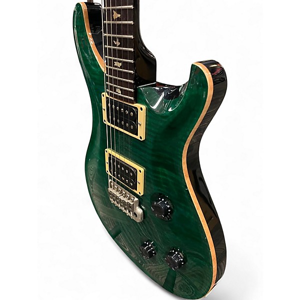 Used PRS Custom 24 10 Top Emerald Green Solid Body Electric Guitar