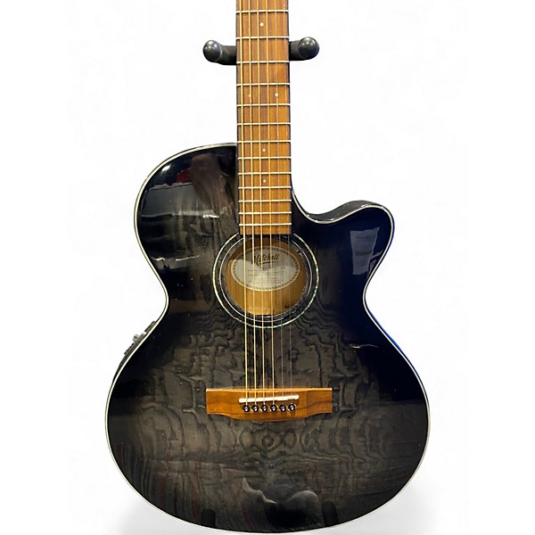 Used Mitchell MX430QAB Black Acoustic Electric Guitar