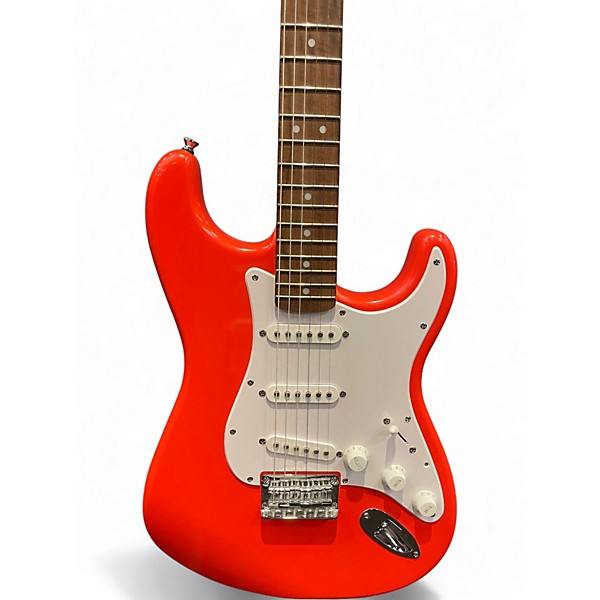 Used Squier Sonic Stratocaster Orange Solid Body Electric Guitar