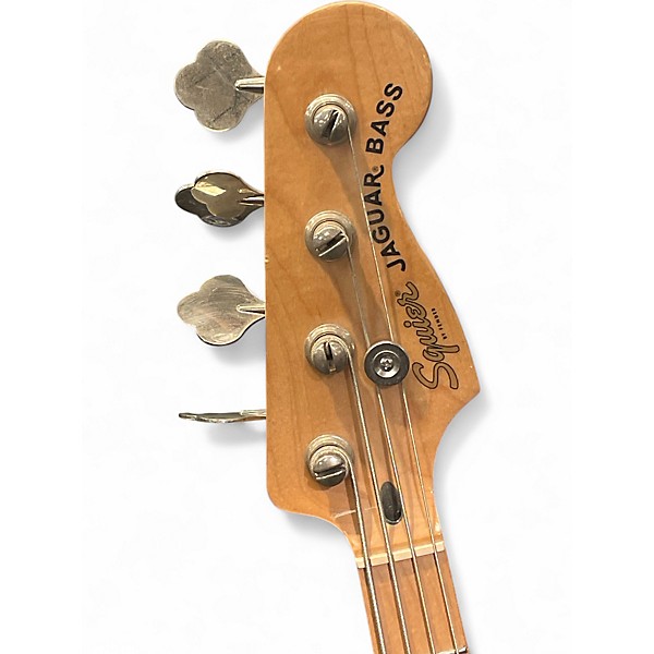 Used 2022 Squier Jaguar Black Electric Bass Guitar