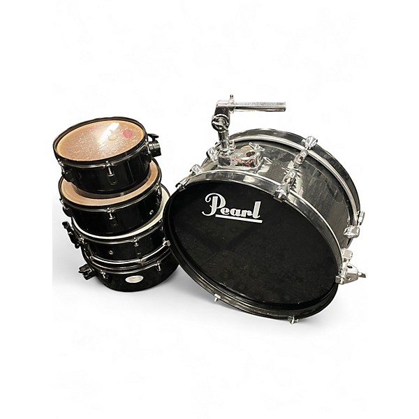 Used Pearl 5 Piece Rhythm Traveler Compact Black Drum Kit Black Drum Kit