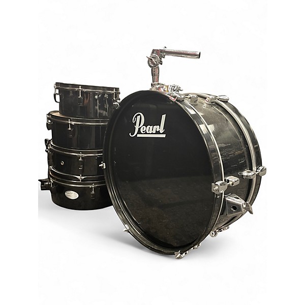 Used Pearl 5 Piece Rhythm Traveler Compact Black Drum Kit Black Drum Kit