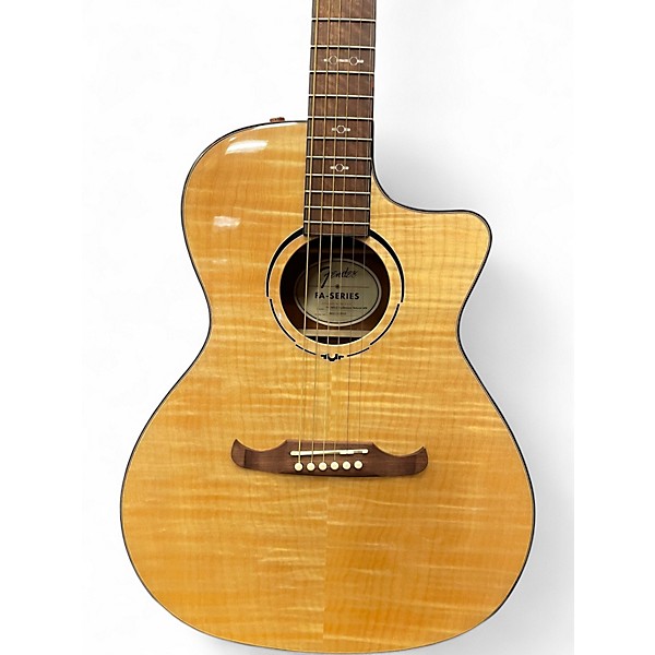 Used Fender FA-345CE Natural Acoustic Electric Guitar