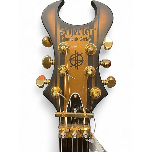 Used Schecter Guitar Research Synyster Gates Signature Custom S Gold Solid Body Electric Guitar