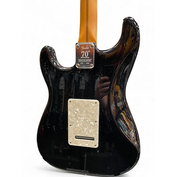 Used Fender 70TH ANNIVERSARY STRATOCASTER Metallic Black Solid Body Electric Guitar