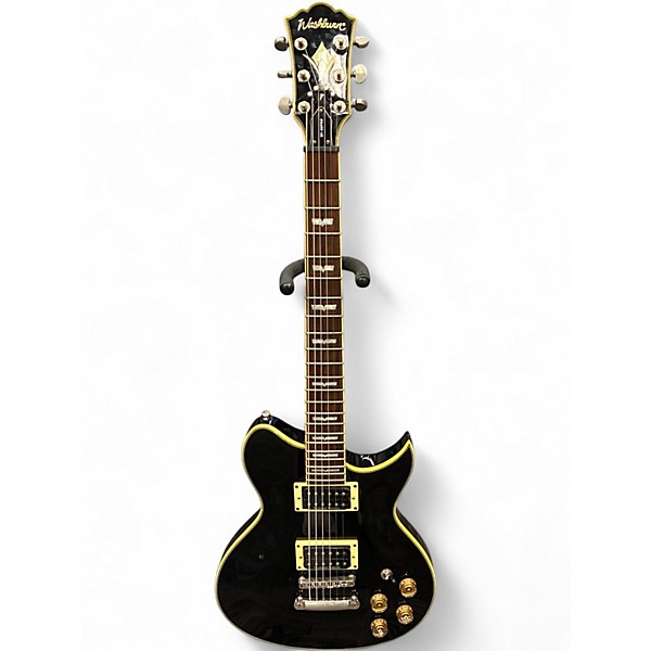 Used Washburn WI-66PRO Black Solid Body Electric Guitar