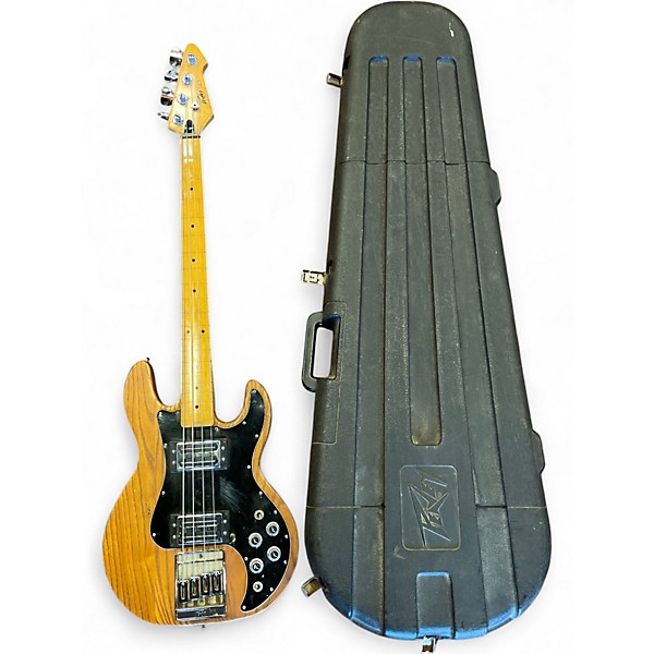 Used 1980s Peavey T40 Fretless Natural Electric Bass Guitar