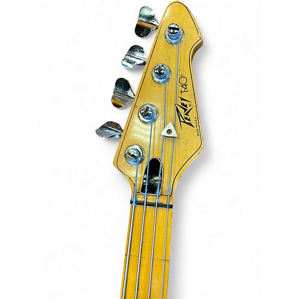 Used 1980s Peavey T40 Fretless Natural Electric Bass Guitar