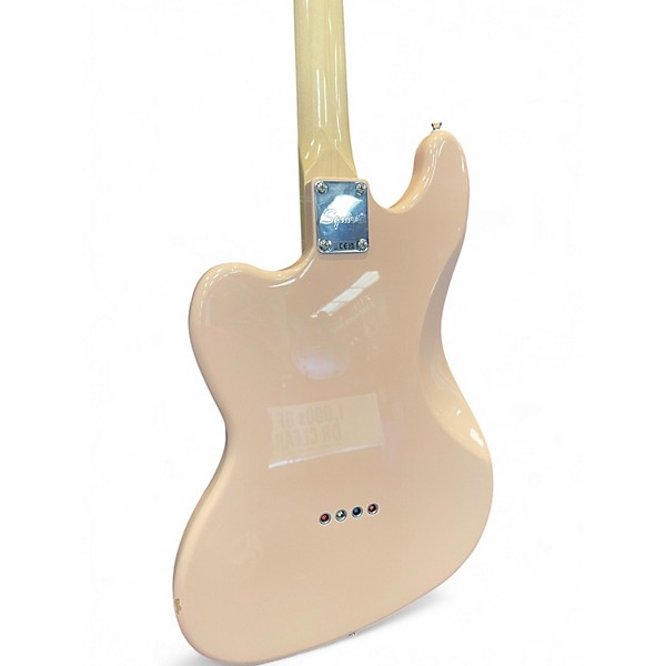 Used Squier Paranormal Rascal Bass Shell Pink Electric Bass Guitar