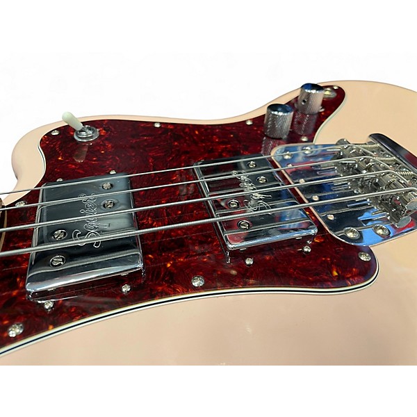 Used Squier Paranormal Rascal Bass Shell Pink Electric Bass Guitar