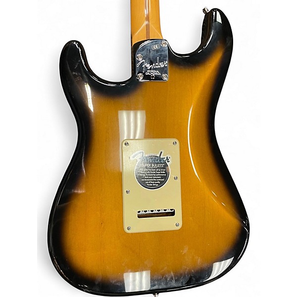 Used Fender American Deluxe Stratocaster V Neck 2 Color Sunburst Solid Body Electric Guitar