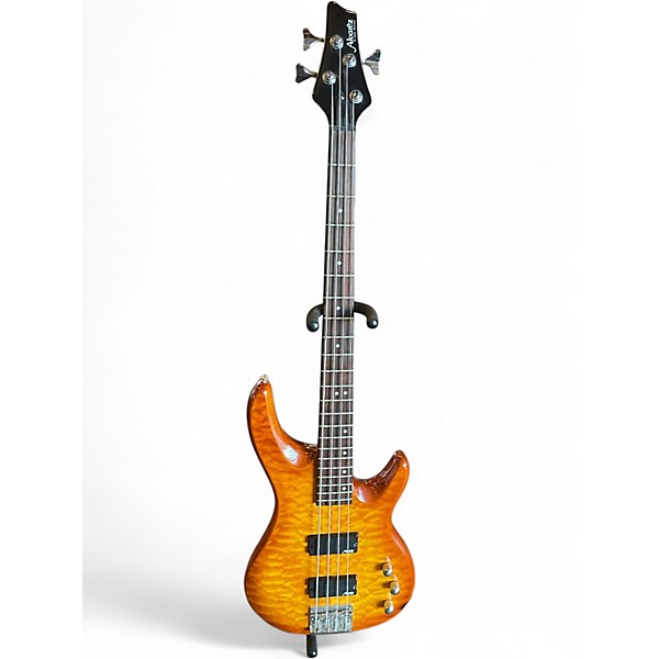 Used Alvarez Double Cut Orange Electric Bass Guitar