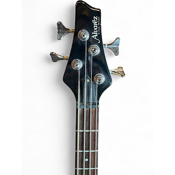 Used Alvarez Double Cut Orange Electric Bass Guitar