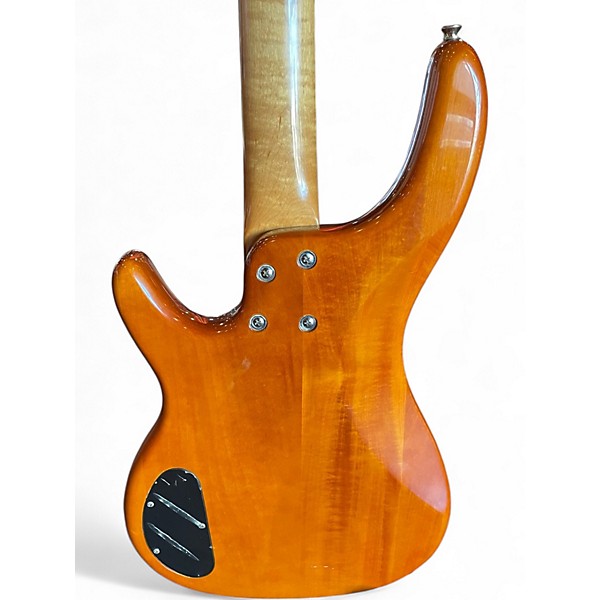 Used Alvarez Double Cut Orange Electric Bass Guitar