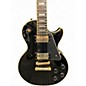 Used 2014 Epiphone Les Paul Custom Pro Black and Gold Solid Body Electric Guitar