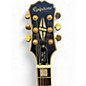 Used 2014 Epiphone Les Paul Custom Pro Black and Gold Solid Body Electric Guitar