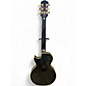 Used 2014 Epiphone Les Paul Custom Pro Black and Gold Solid Body Electric Guitar