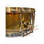 Used Pearl 14X6.5 B-914D Free-Floating Brass Snare Natural Drum