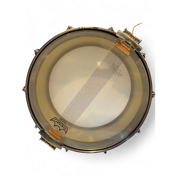Used Pearl 14X6.5 B-914D Free-Floating Brass Snare Natural Drum