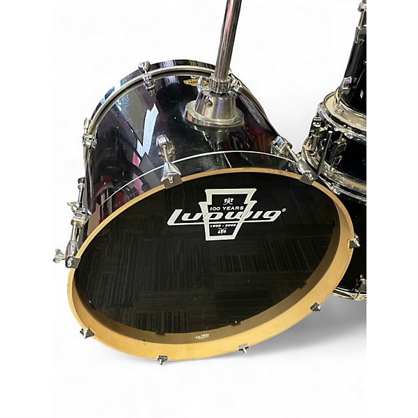 Used Ludwig 6 Piece Element Black Drum Kit