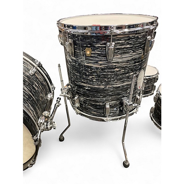 Used Ludwig 4 Piece classic maple fab Silver Oyster Pearl Drum Kit