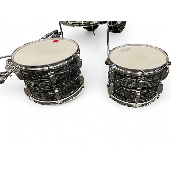 Used Ludwig 4 Piece classic maple fab Silver Oyster Pearl Drum Kit
