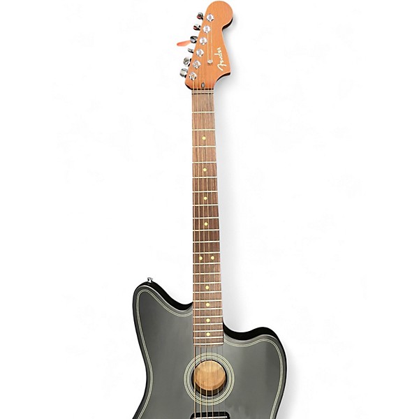 Used Fender Acoustasonic Standard Jazzmaster Black Acoustic Electric Guitar