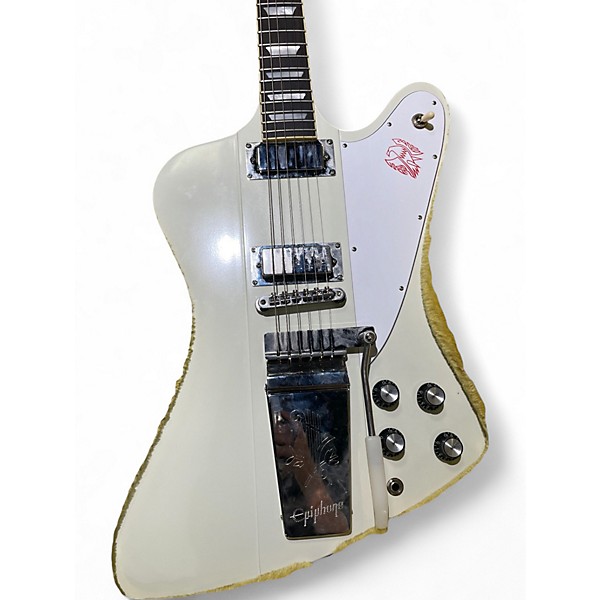 Used Epiphone 1963 Firebird V Reissue With Maestro Vibrola White Solid Body Electric Guitar