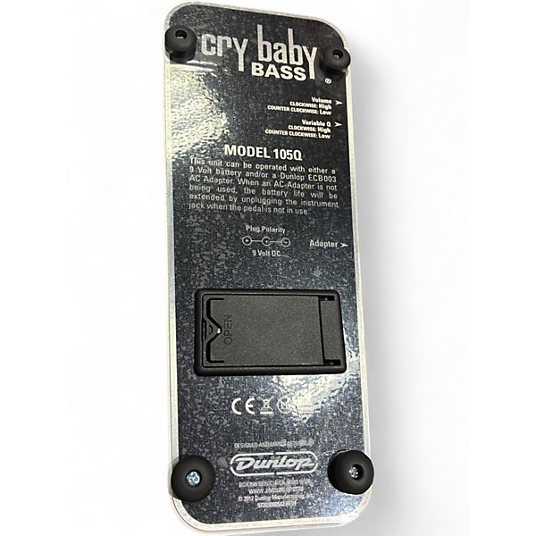 Used Dunlop 105Q Cry Baby Bass Wah Bass Effect Pedal