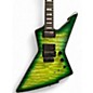 Used Schecter Guitar Research E-1 FR S Green Solid Body Electric Guitar