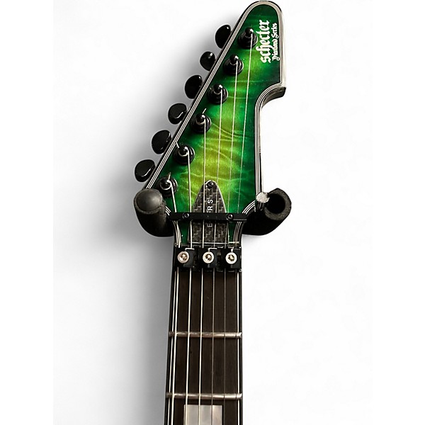 Used Schecter Guitar Research E-1 FR S Green Solid Body Electric Guitar