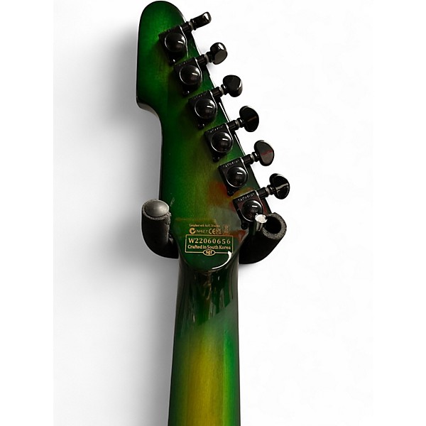 Used Schecter Guitar Research E-1 FR S Green Solid Body Electric Guitar