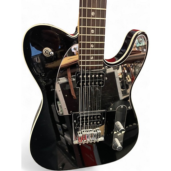 Used Squier J5 Telecaster Black Solid Body Electric Guitar
