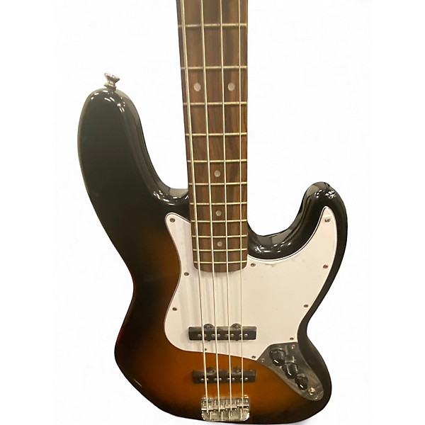Used Squier Affinity Jazz Bass 2 Color Sunburst Electric Bass Guitar