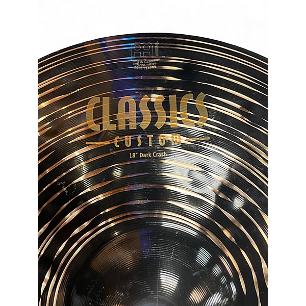 Used MEINL 18in CLASSICS CUSTOM DARK CRASH Cymbal