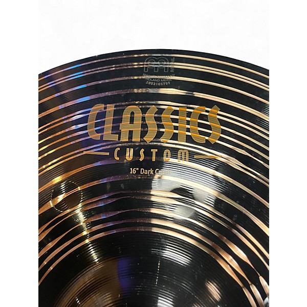 Used MEINL 16in CLASSICS CUSTOM DARK CRASH Cymbal