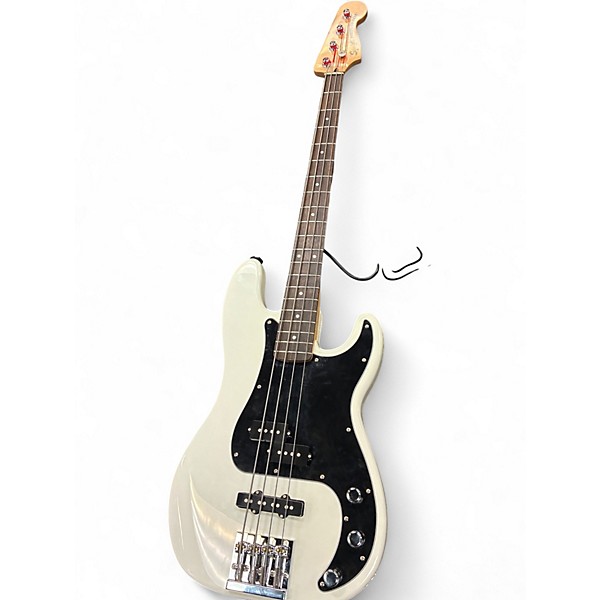 Used Squier Precision Bass Olympic White Electric Bass Guitar