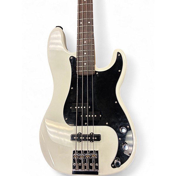 Used Squier Precision Bass Olympic White Electric Bass Guitar