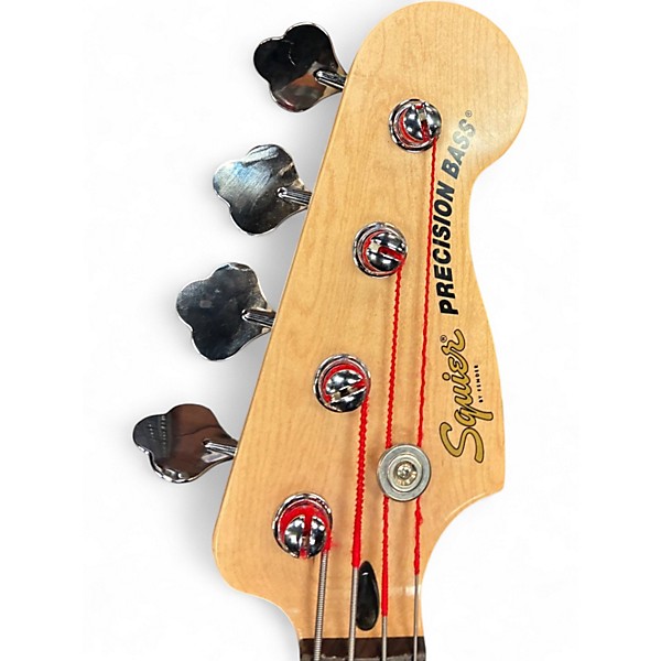 Used Squier Precision Bass Olympic White Electric Bass Guitar