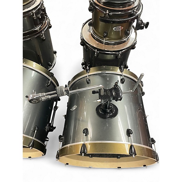 Used PDP by DW 8 Piece 8 PIECE DOUBLE DRIVE Royal Olive Drum Kit