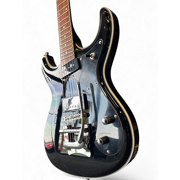 Used Eastwood Sidejack DLX HB1P Black Solid Body Electric Guitar