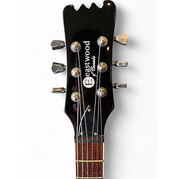 Used Eastwood Sidejack DLX HB1P Black Solid Body Electric Guitar