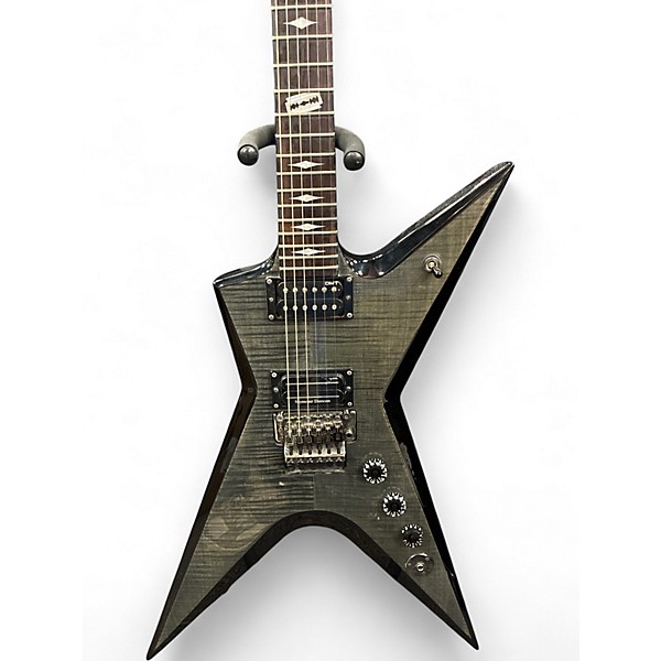 Used 2012 Dean DCR #7 Stealth Floyd Trans Black Solid Body Electric Guitar