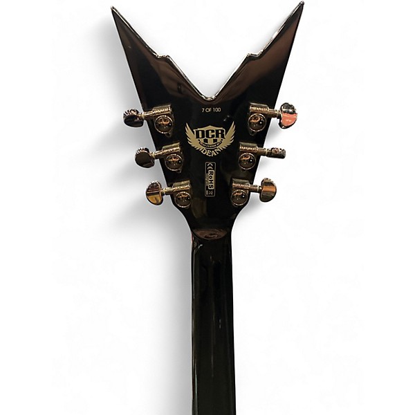 Used 2012 Dean DCR #7 Stealth Floyd Trans Black Solid Body Electric Guitar