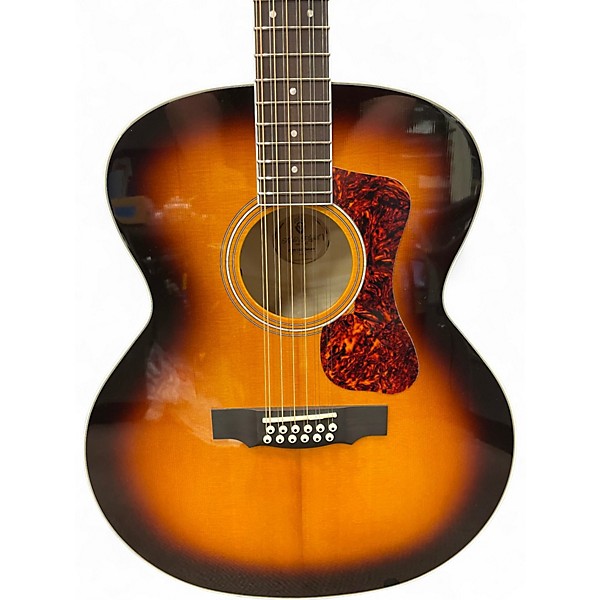 Used Guild F2512E DELUXE 2 Color Sunburst 12 String Acoustic Electric Guitar