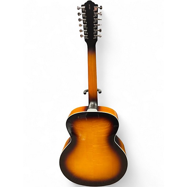 Used Guild F2512E DELUXE 2 Color Sunburst 12 String Acoustic Electric Guitar