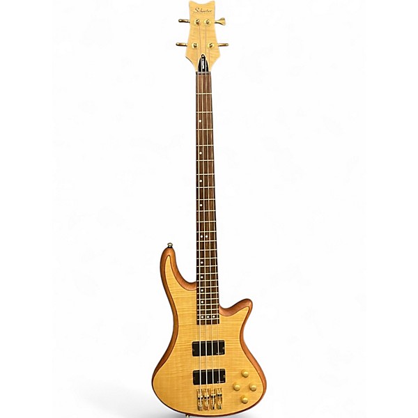 Used Schecter Guitar Research CUSTOM 4 Natural Electric Bass Guitar