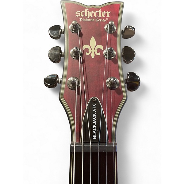 Used Schecter Guitar Research Blackjack ATX Solo-II Red Solid Body Electric Guitar